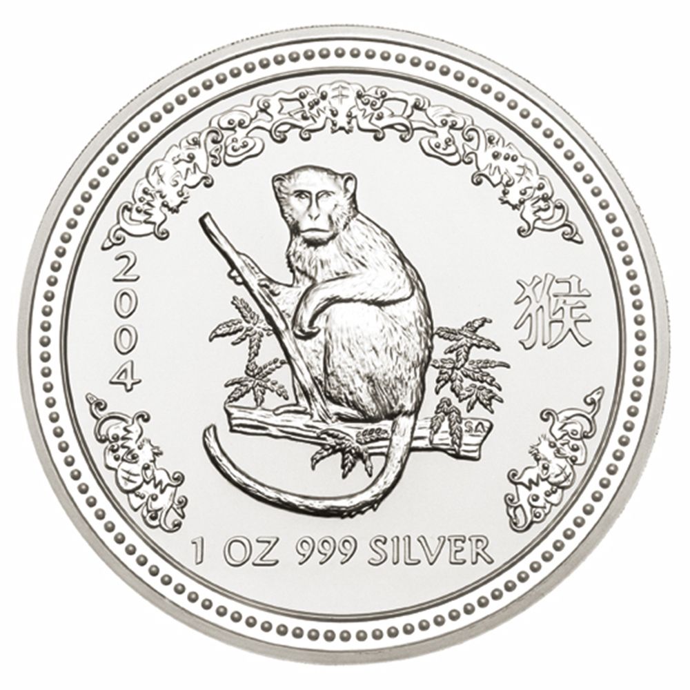 2004 1oz Silver Lunar Year of The Monkey-1