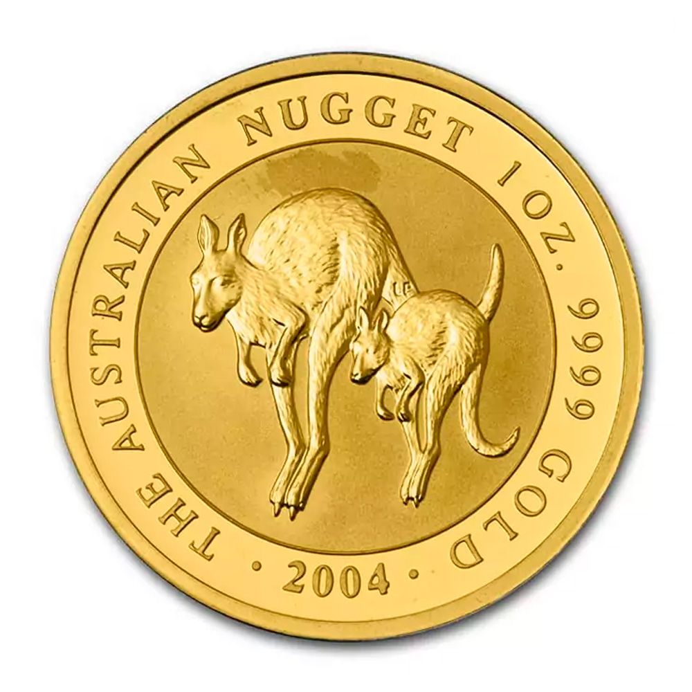 2004 1oz Australian Kangaroo Nugget Gold Coin