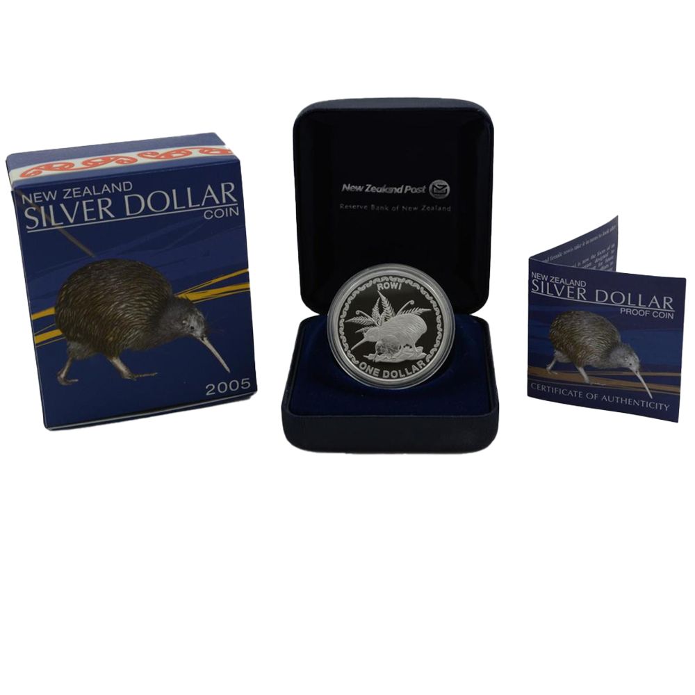 2005 1oz Silver NZ Kiwi Proof Coin