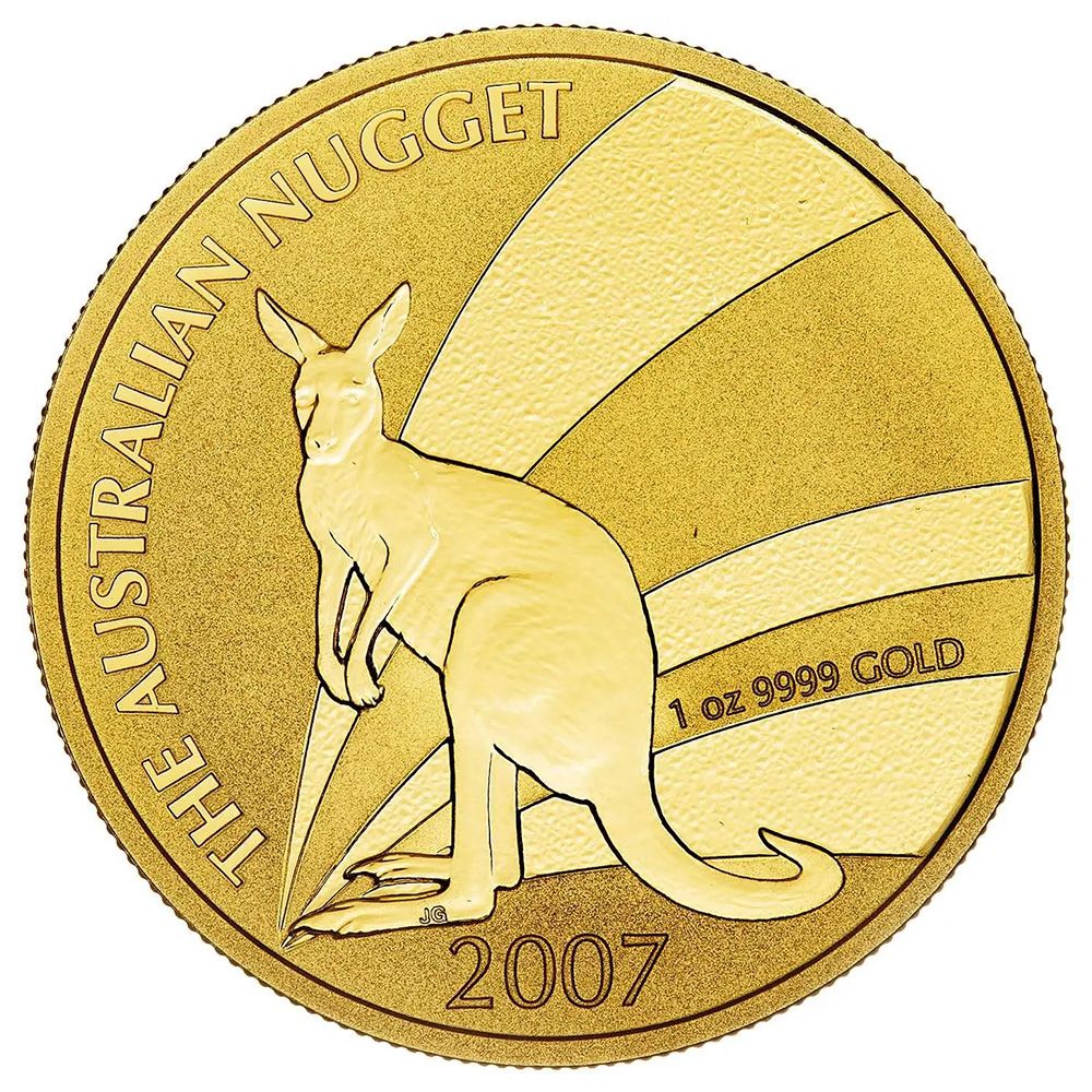 1oz Australian Kangaroo Nugget Gold Coin (2007)