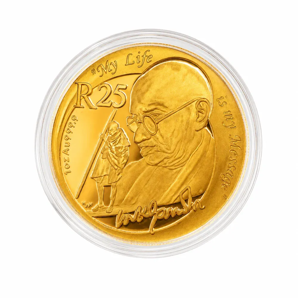 2007 South Africa 1 oz Gold Protea Series - Gandhi & Mandela 2 Coin Set