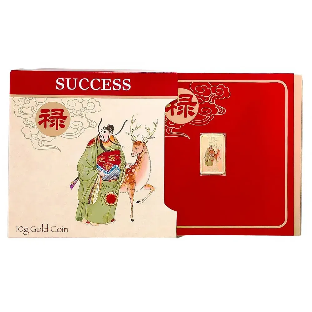 2008 10 g Chinese Mythological Characters: Success Rectangular Gold Coin - Perth Mint
