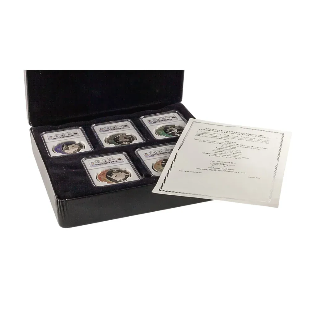 2008 Canada 5-Coin Silver $25 Olympic Hologram Set PF-69 NGC