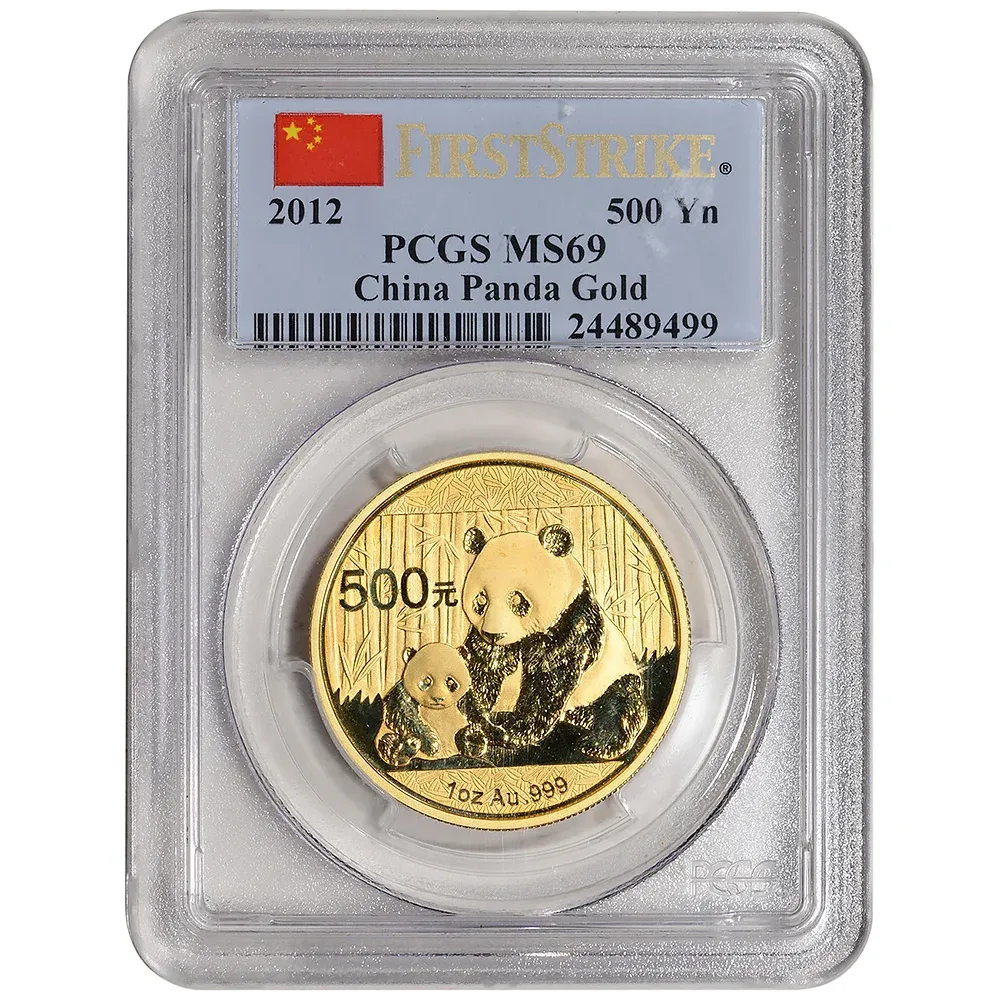 2012 1oz Gold China Panda (PCGS MS69 First Strike)