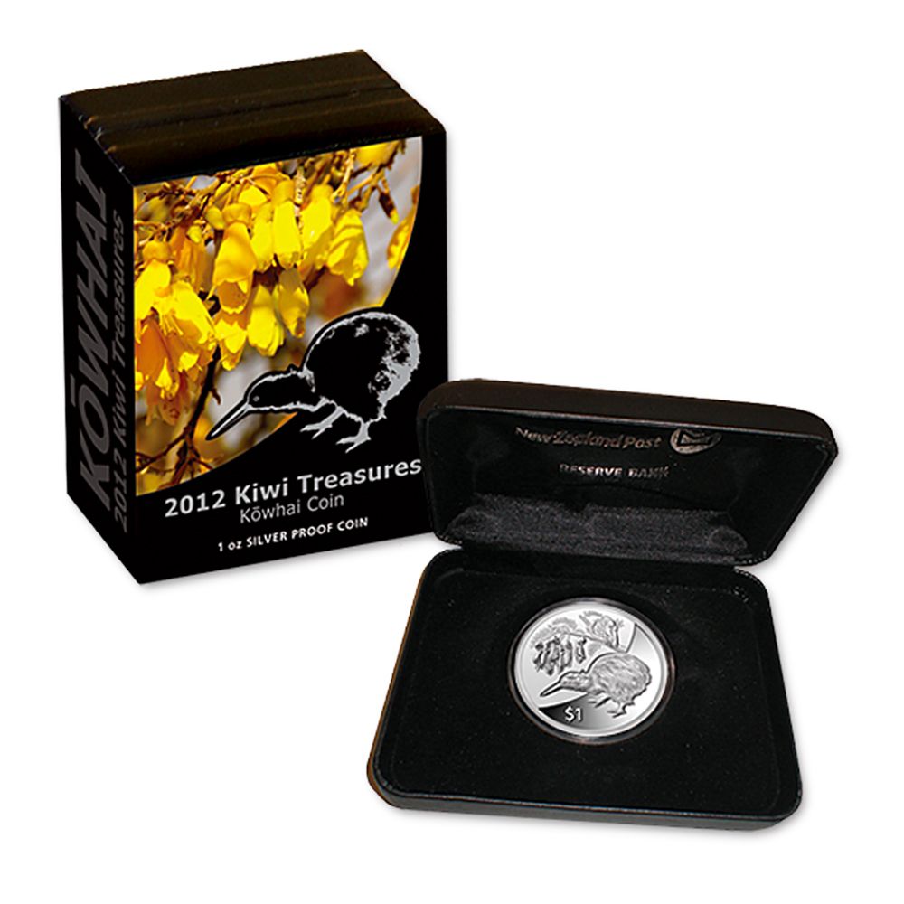 2012 1oz Silver Kiwi Treasures Proof Coin