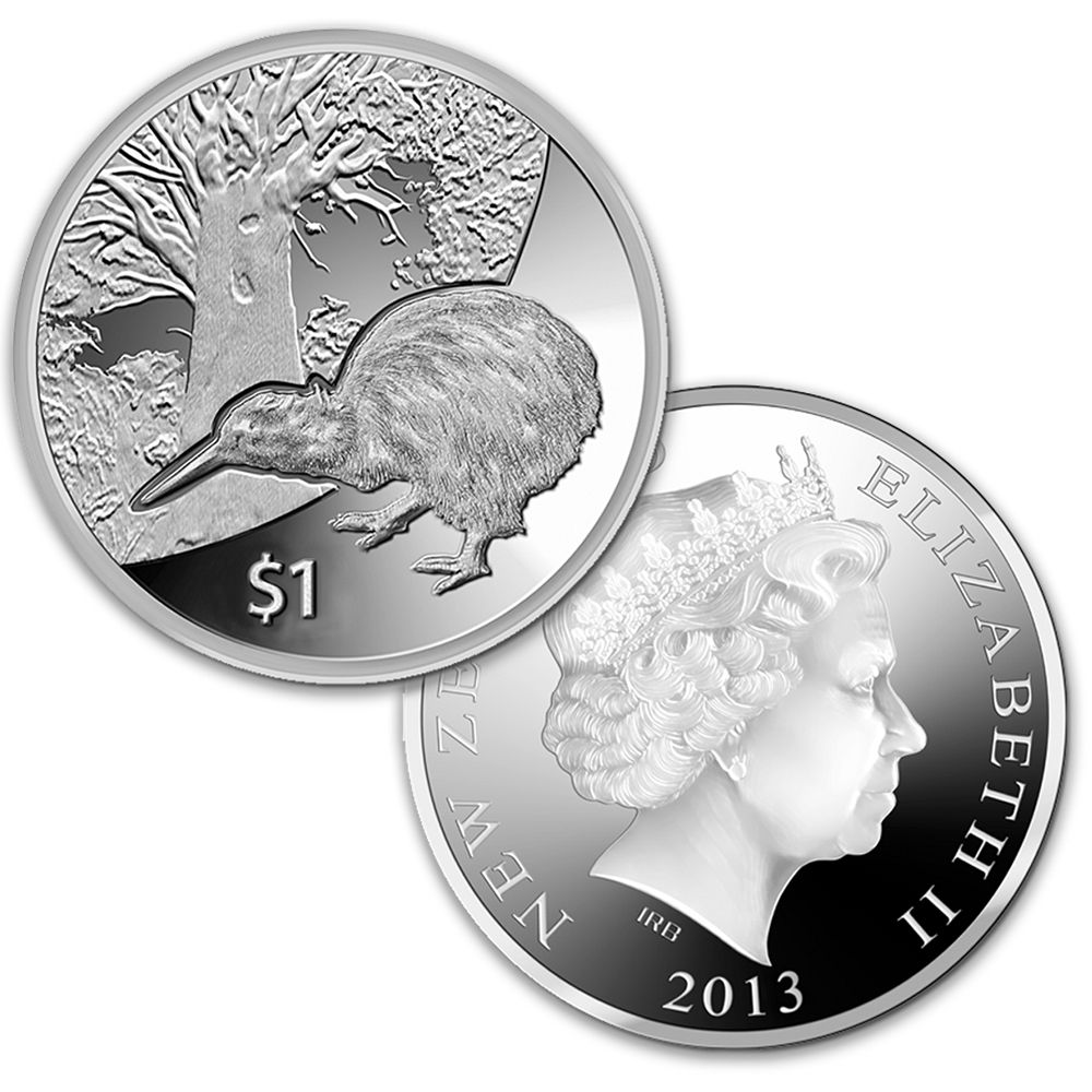 2013 1oz Silver Kiwi Treasures Tane Mahuta Proof Coin