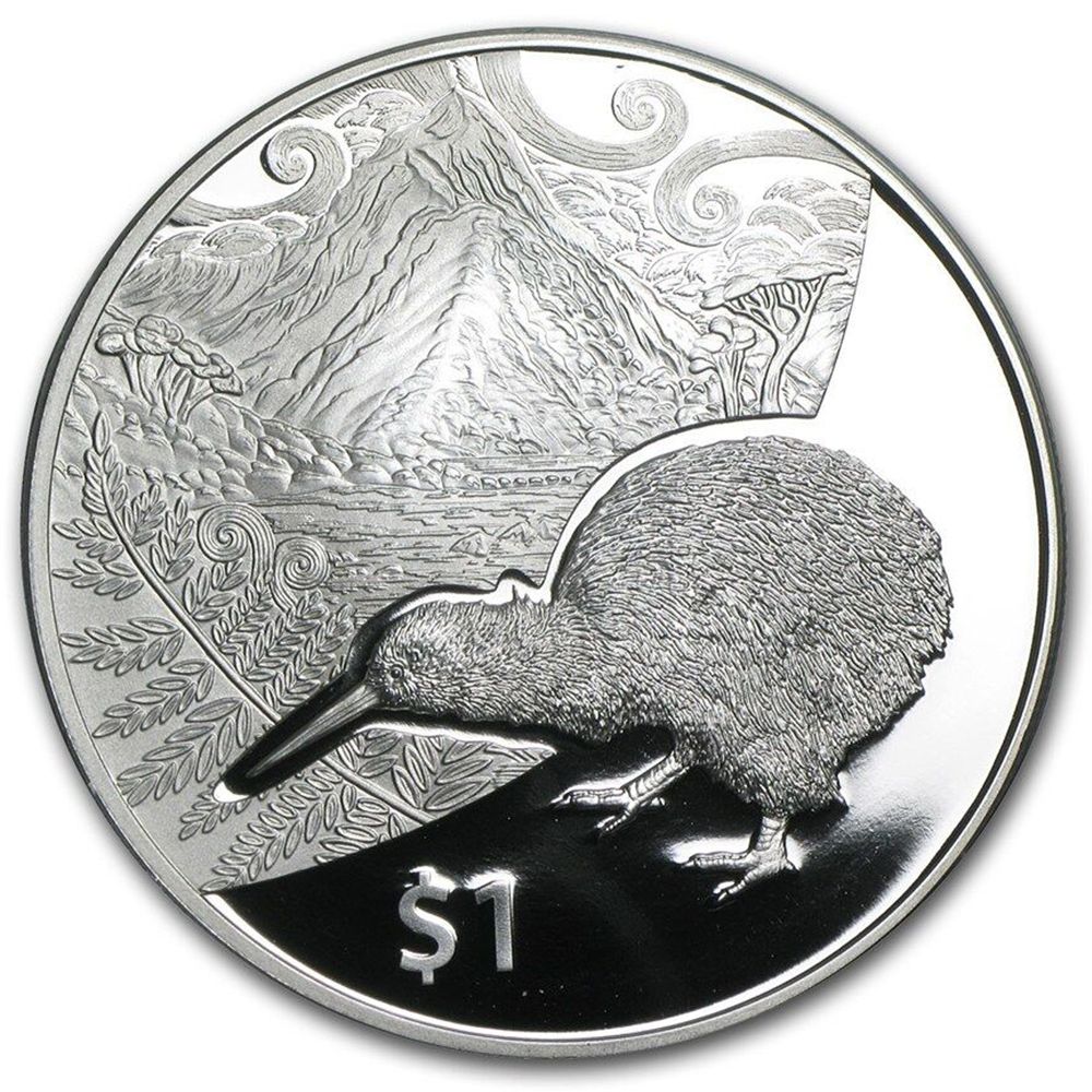 2014 1oz Silver Kiwi Treasures Mitre Peak