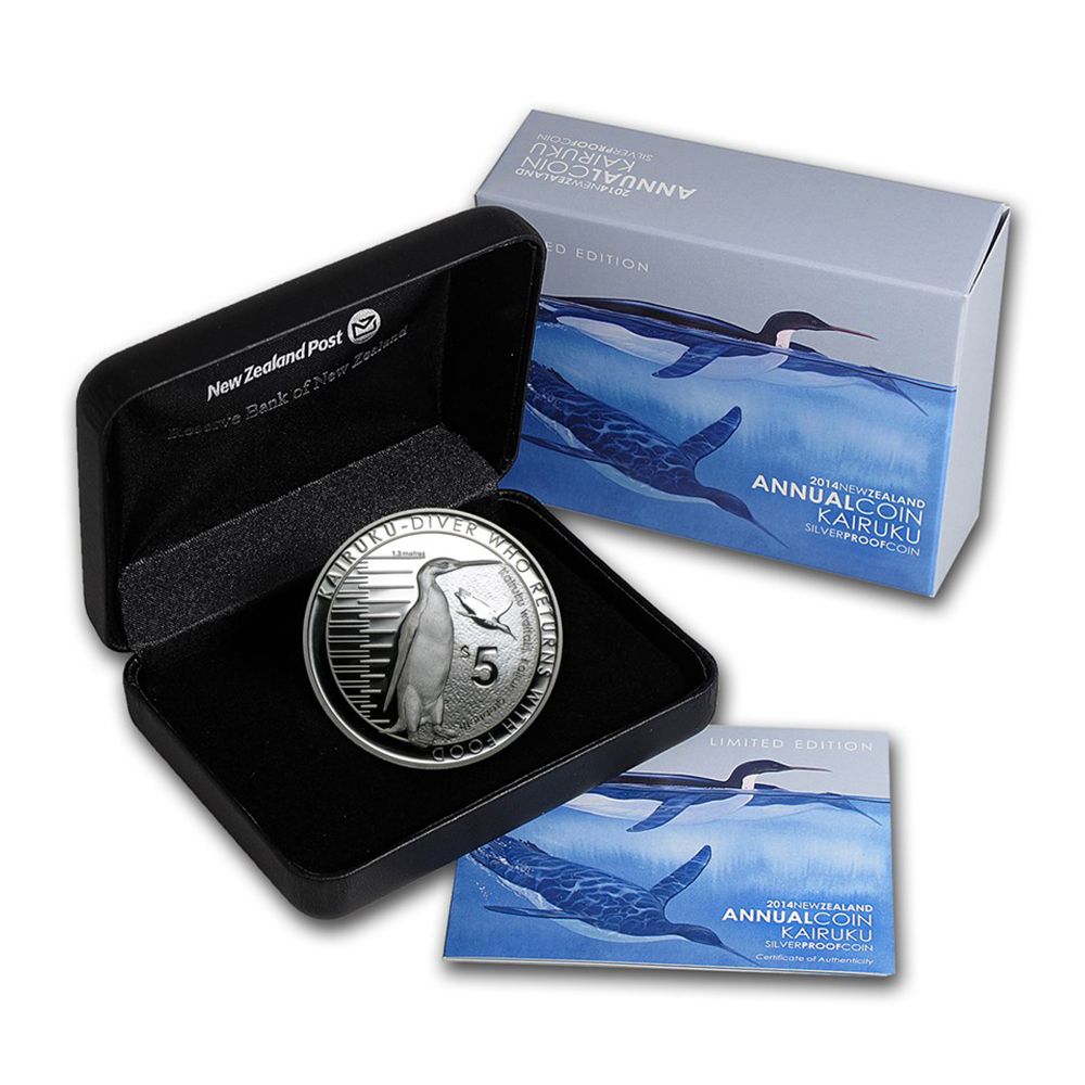 2014 1oz Silver NZ Kairuku Proof Coin-3