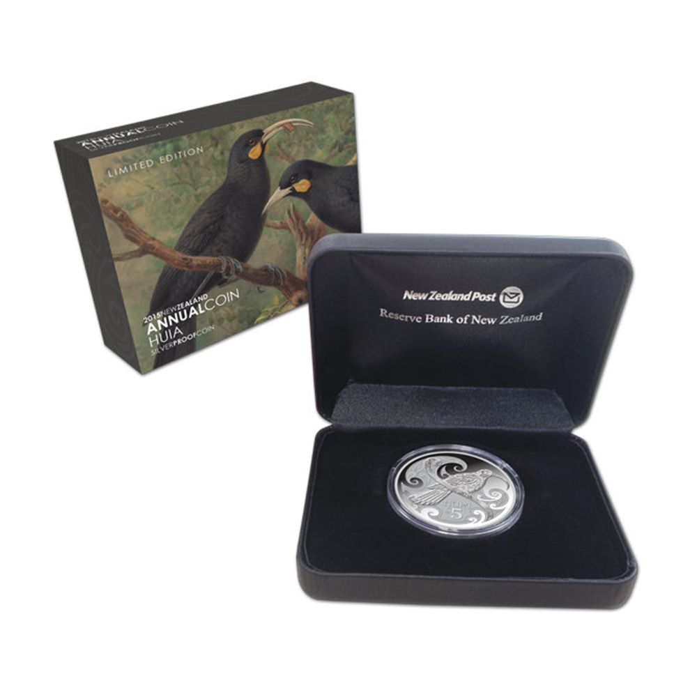 2015 1oz Silver NZ Huia Proof Coin