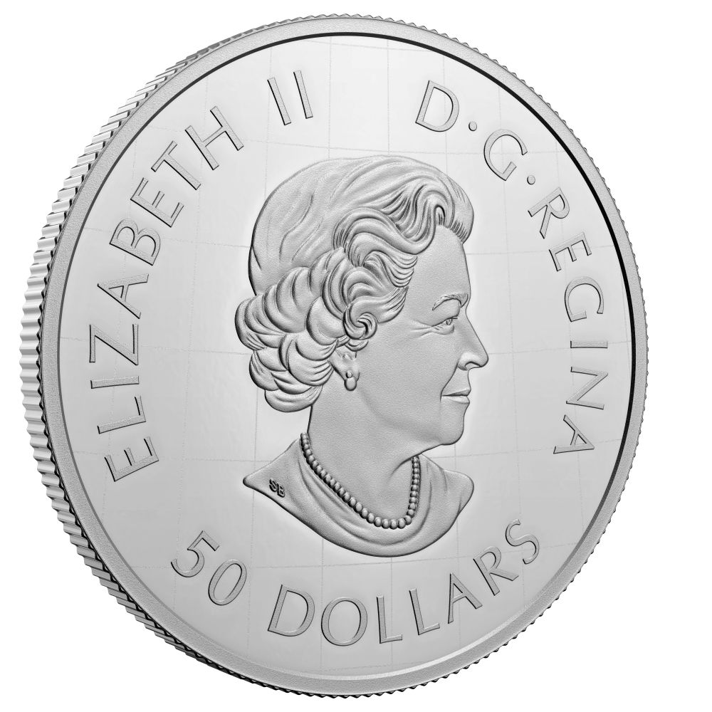 2021 Canadian $50 Great Lakes Tribute 5oz Silver Colourised Coin