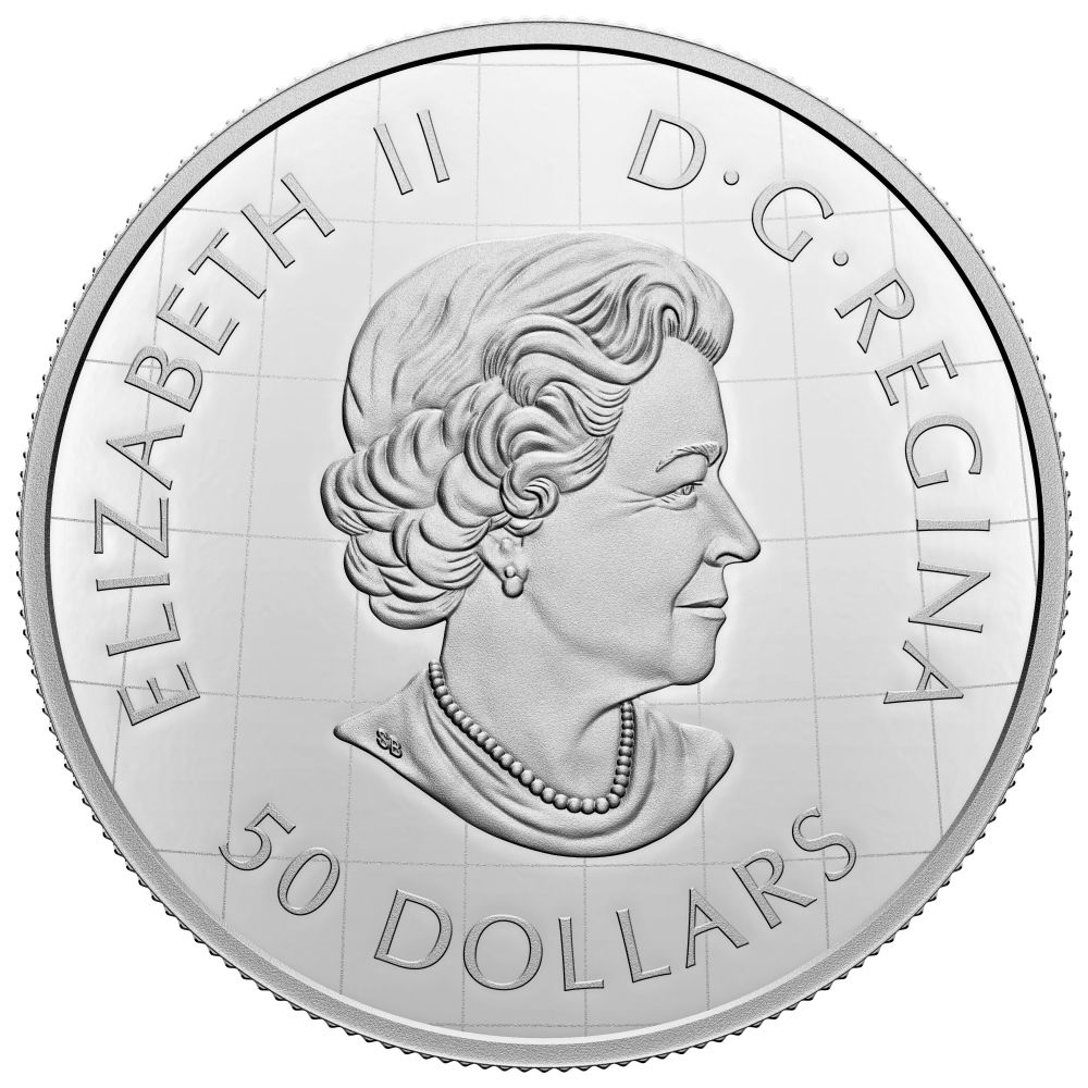 2021 Canadian $50 Great Lakes Tribute 5oz Silver Colourised Coin