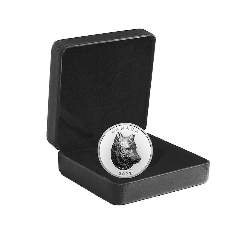 2022 $25 1oz Extraordinary HR .9999 Silver Coin - Timber Wolf-4