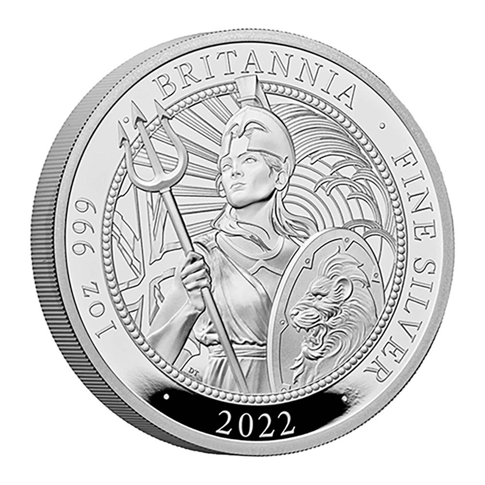 2022 UK 1 oz Silver The Britannia 2 Coin Set Proof and Reverse Coin - Royal Mint