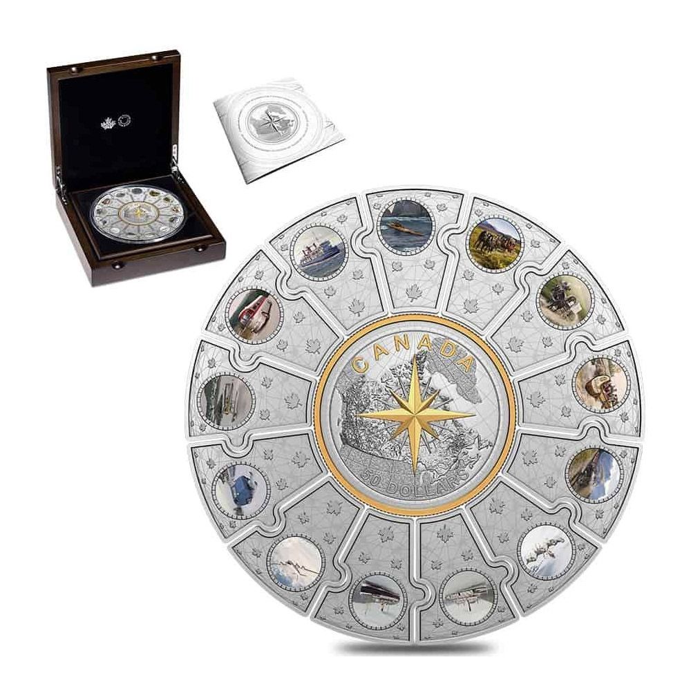 2022 16.15oz Proof Silver Puzzle Coin Set - Canadian Passages