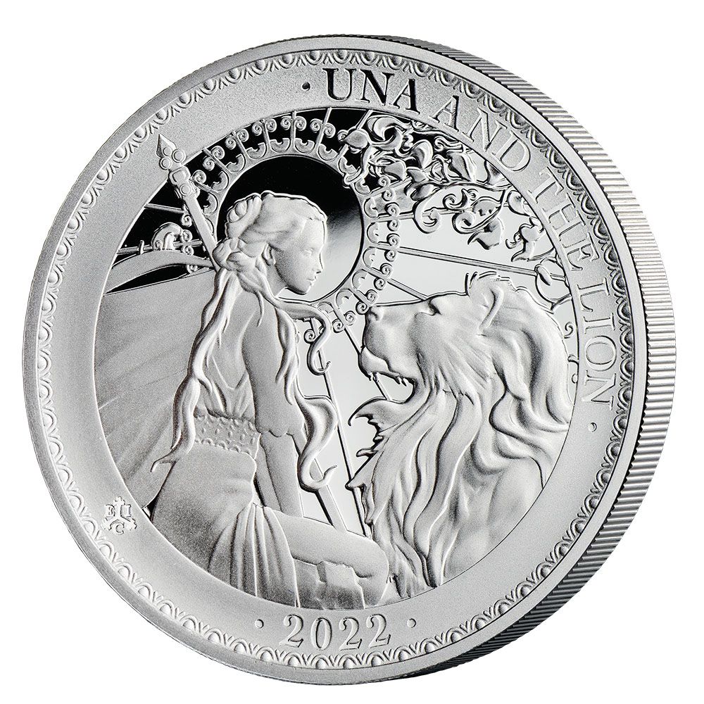 2022 1 oz Silver St Helena Una & The Lion Silver Proof Coin East India Company
