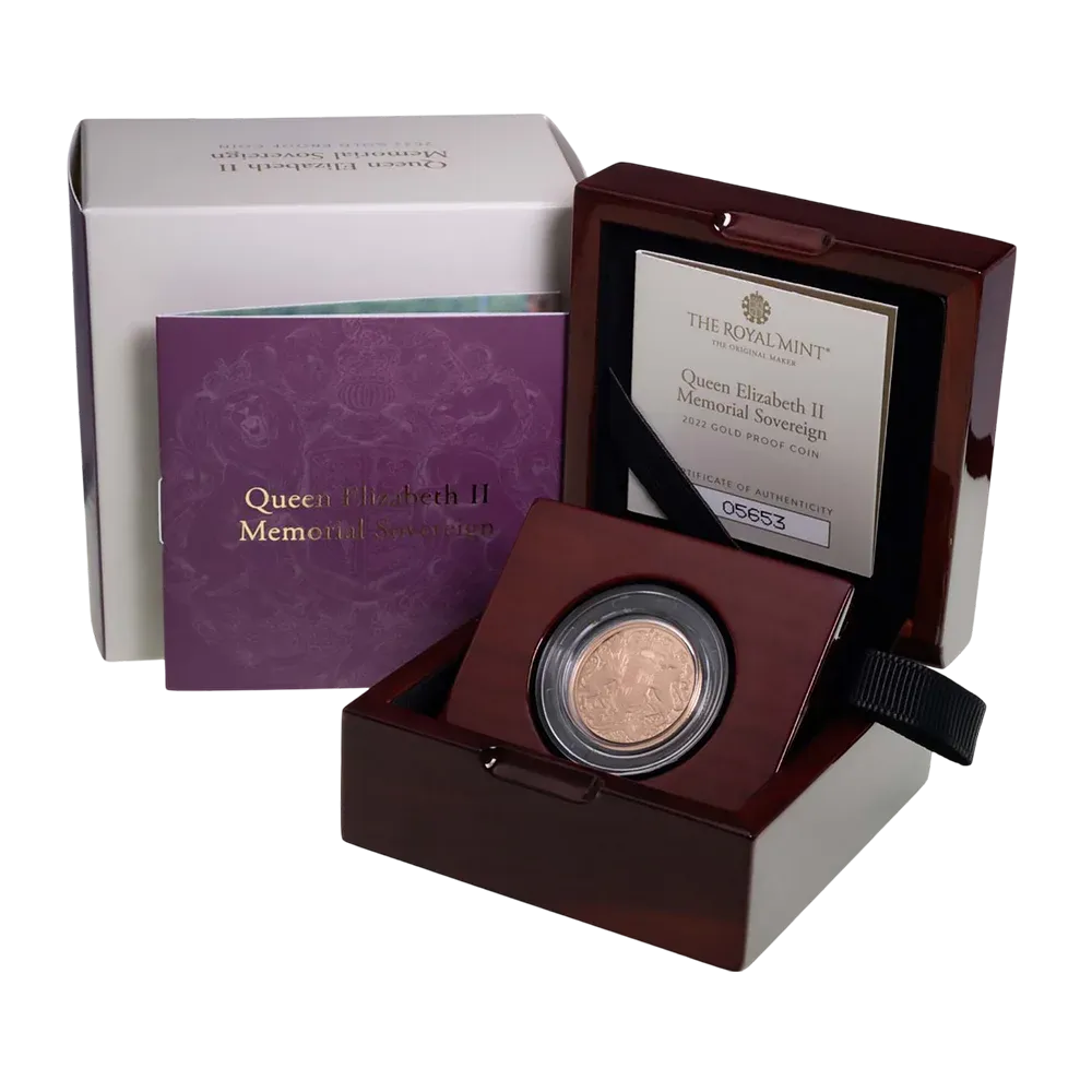 2022 Great Britain Elizabeth II Gold Proof Full Memorial Sovereign Coin - The Royal Mint