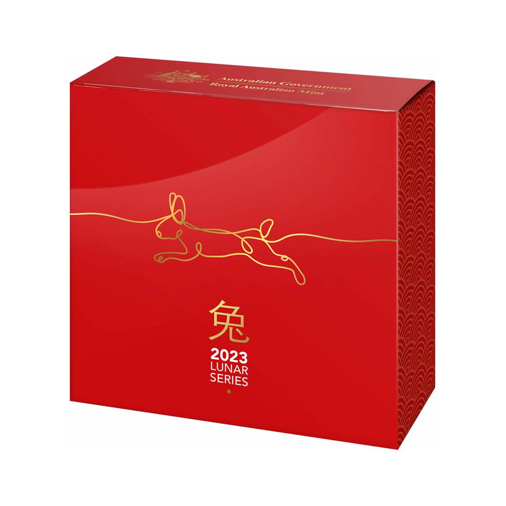 2023 1oz $5 Proof Silver Domed Coin - Year of the Rabbit-5