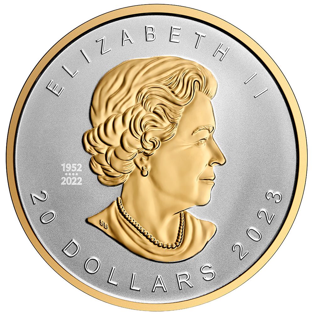2023 Canada $20 Ultra High Relief Silver Maple Leaf with Selective Gold Plating