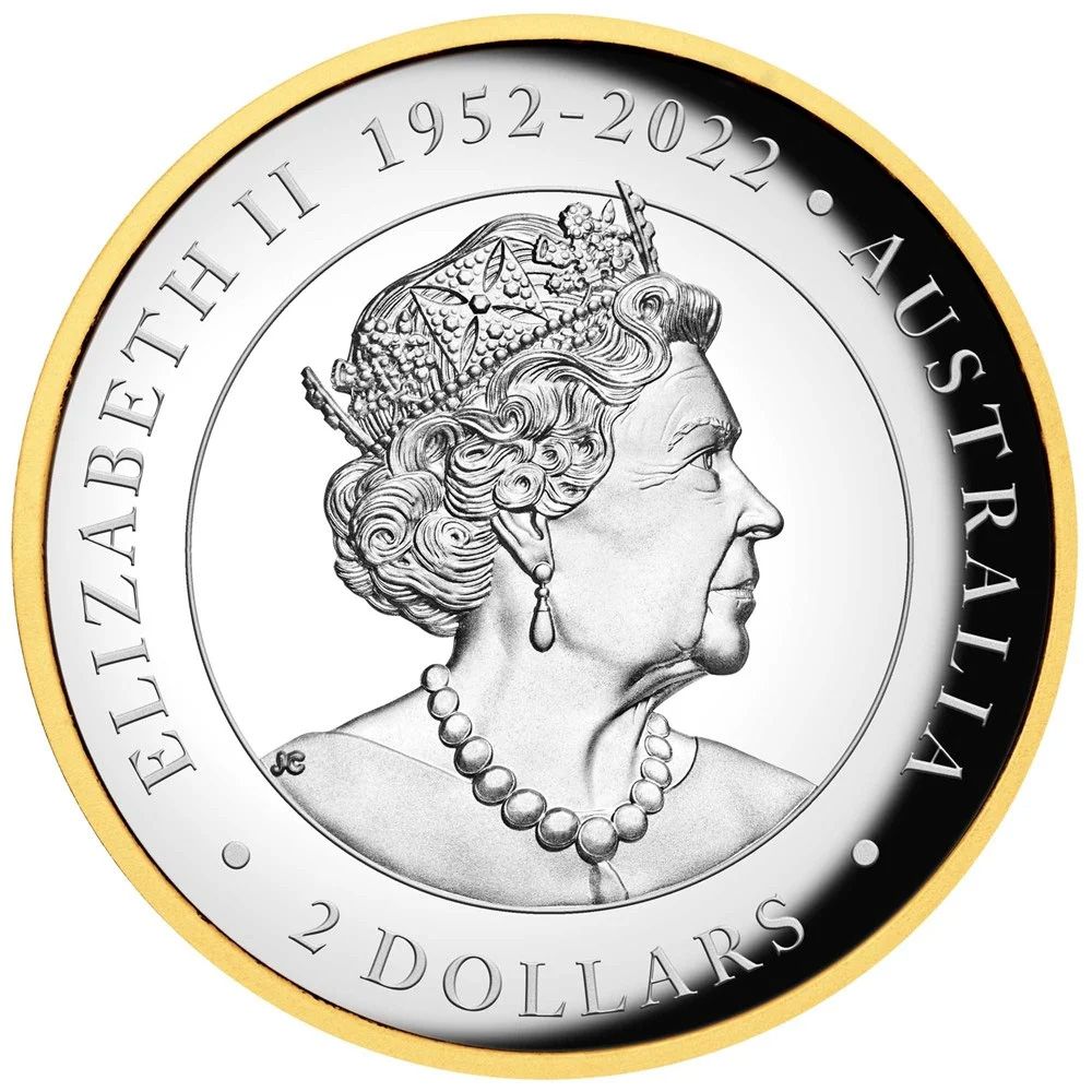 2023 2oz Silver Kookaburra High Relief Gilded Coin-3