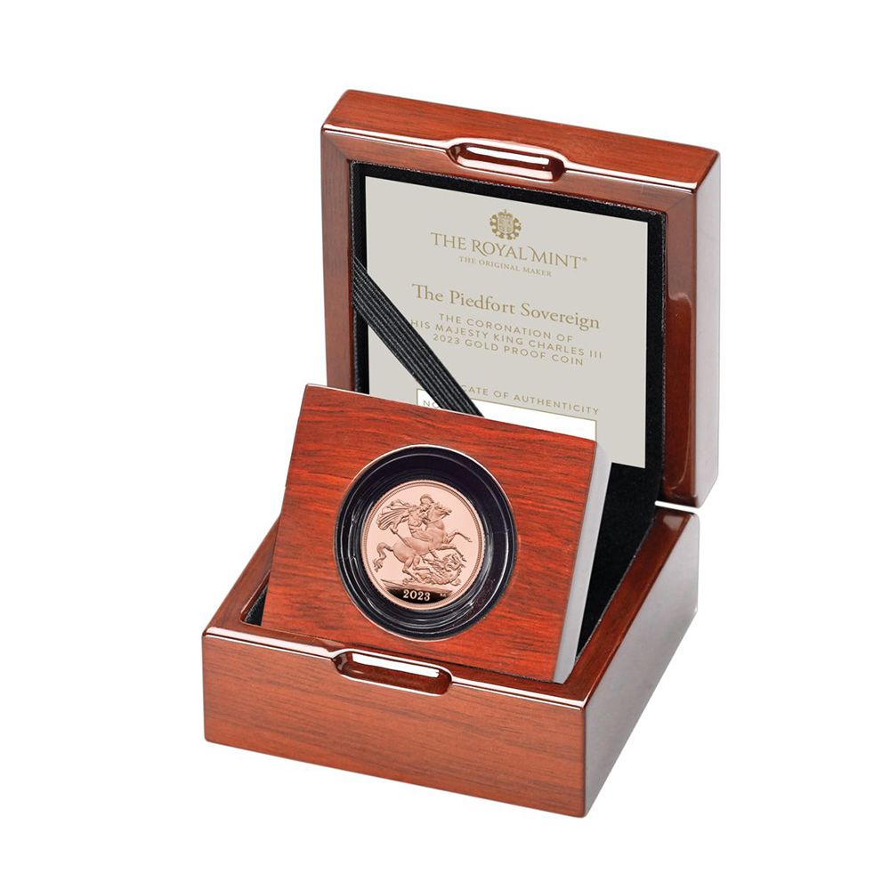 2023 The Coronation of His Majesty King Charles III Piedfort Gold Proof Sovereign