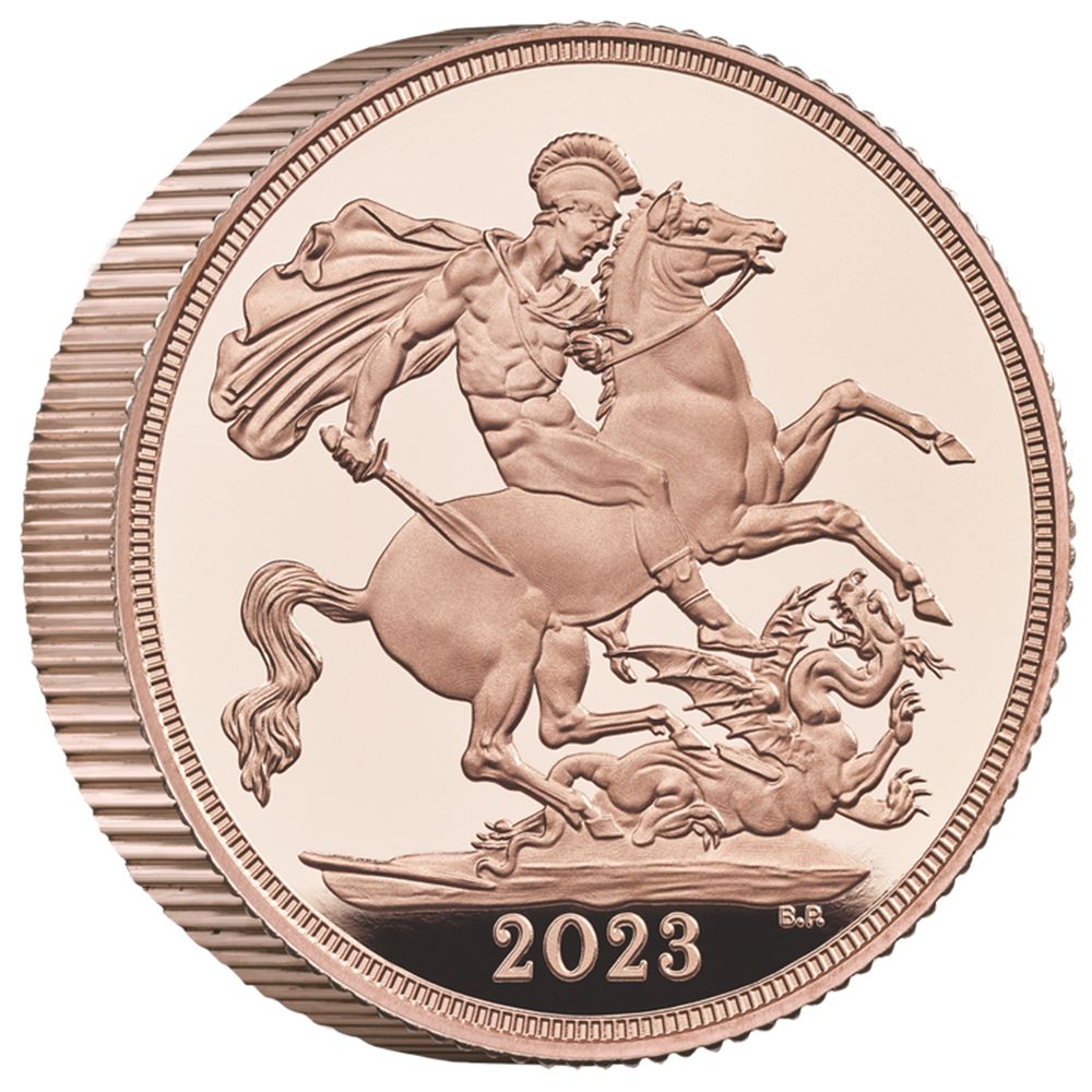 2023 The Coronation of His Majesty King Charles III Piedfort Gold Proof Sovereign
