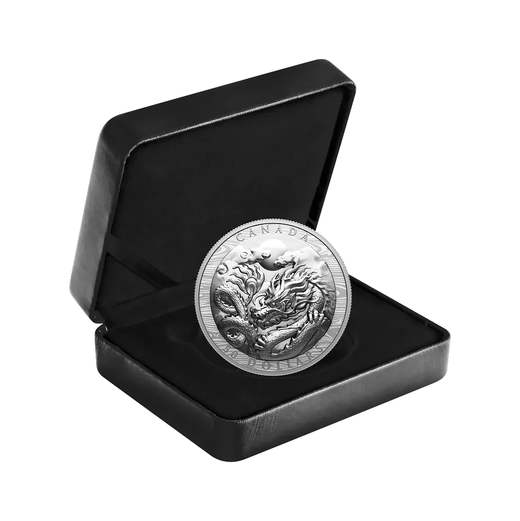 2024 Canada .9999 Silver $50 Year of The Dragon R&D Two Sided EHR