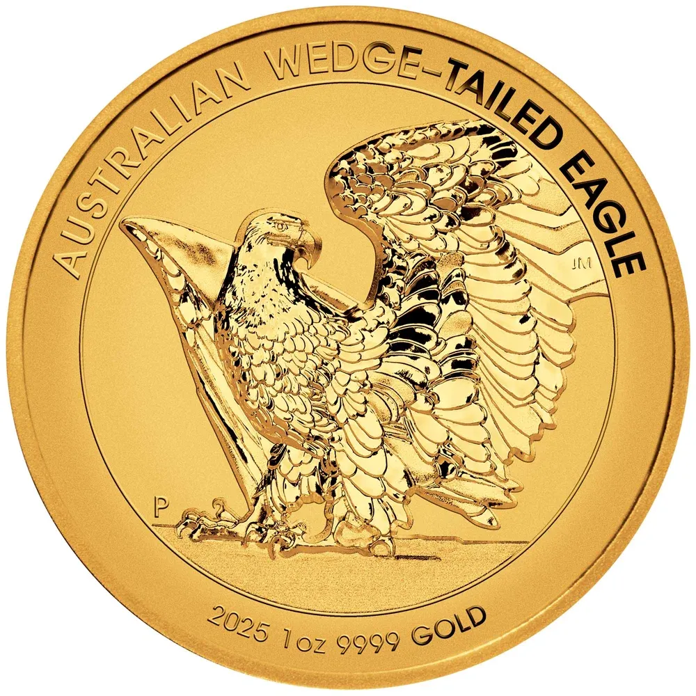 2025 1 oz Gold Australian Wedge-Tailed Eagle Gold Reverse