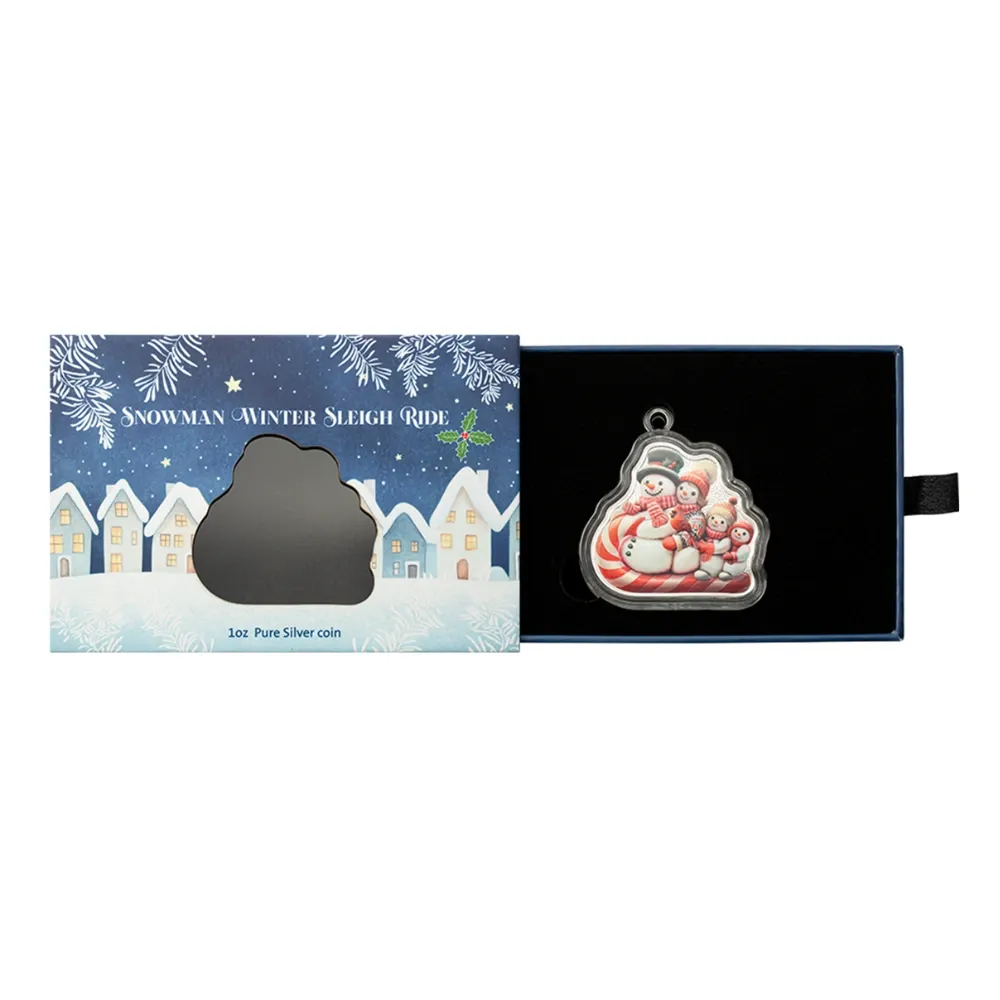 2025 1 oz Silver Snowman Winter Sleigh Ride Proof Coin