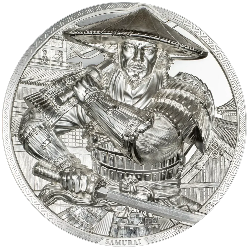 2025 Cook Islands 5 oz 0.9999 Silver Samurai Proof Coin