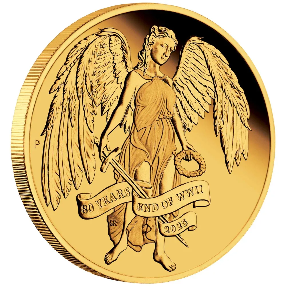 2025 Australia 1 oz Gold 80th Anniversary End of WWII - Winged Victory Proof Coin