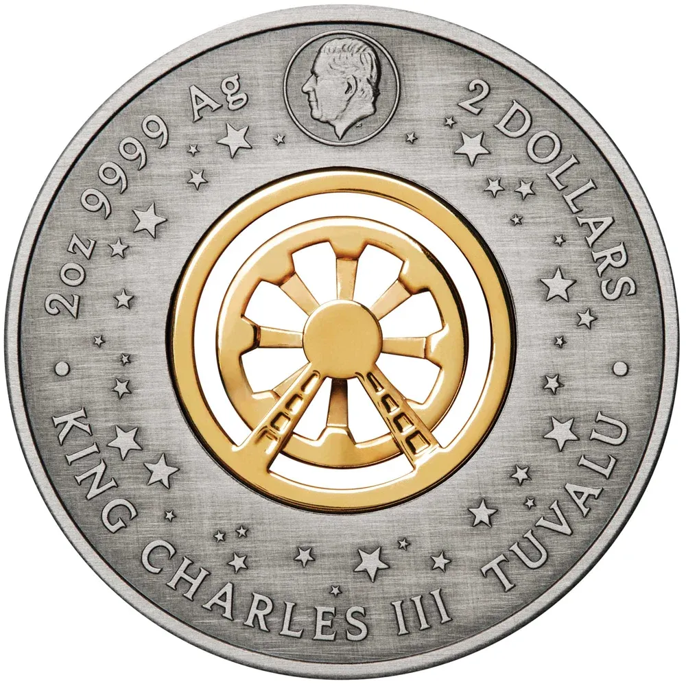 2025 Australia 2 oz Silver Ferris Wheel 2025 Antiqued Coloured