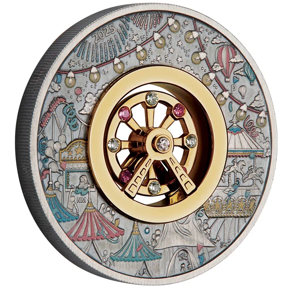 コレクション  AUSTRALIAN MINT 2025 Australia 2 oz Silver Ferris Wheel 2025 Antiqued Coloured