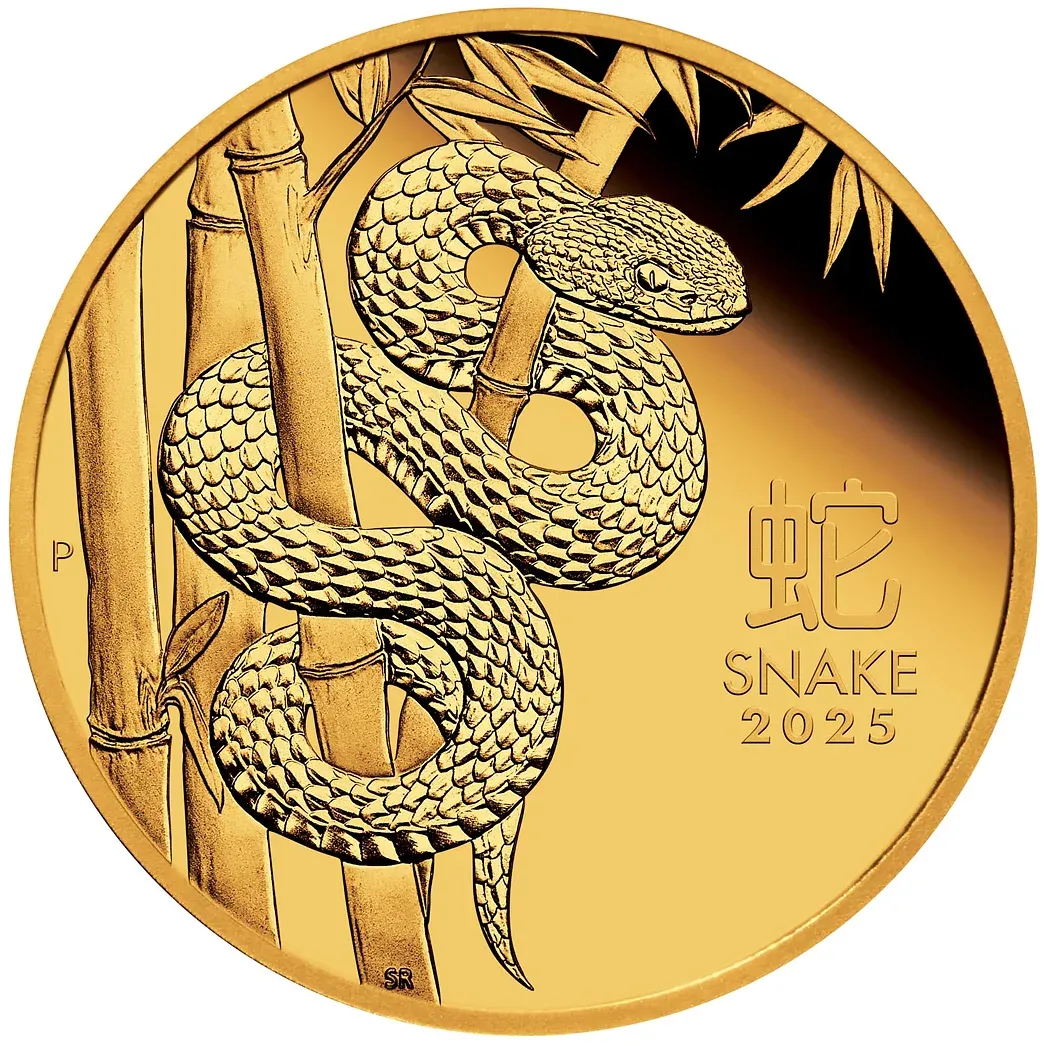 2025 Australian Lunar Series III Year of the Snake 1 oz 99.99 Gold Proof Coin