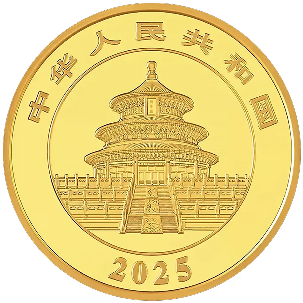 2025 China 1500 Yuan 100 g .999 Gold Panda Proof Coin