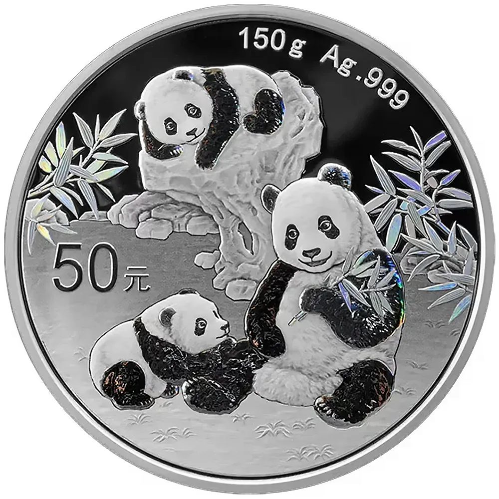 2025 China 50 Yuan 150 g .999 Silver Panda Proof Coin