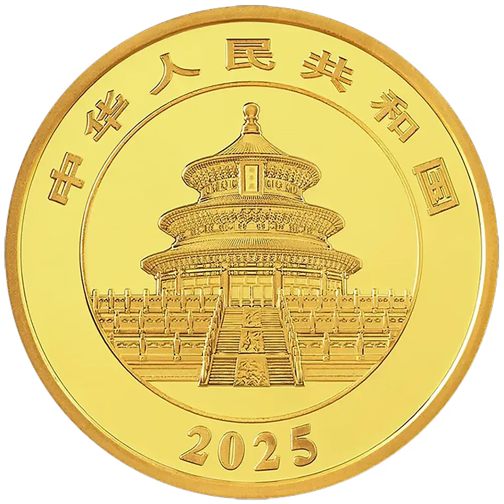 2025 China 800 Yuan 50 g .999 Gold Panda Proof Coin