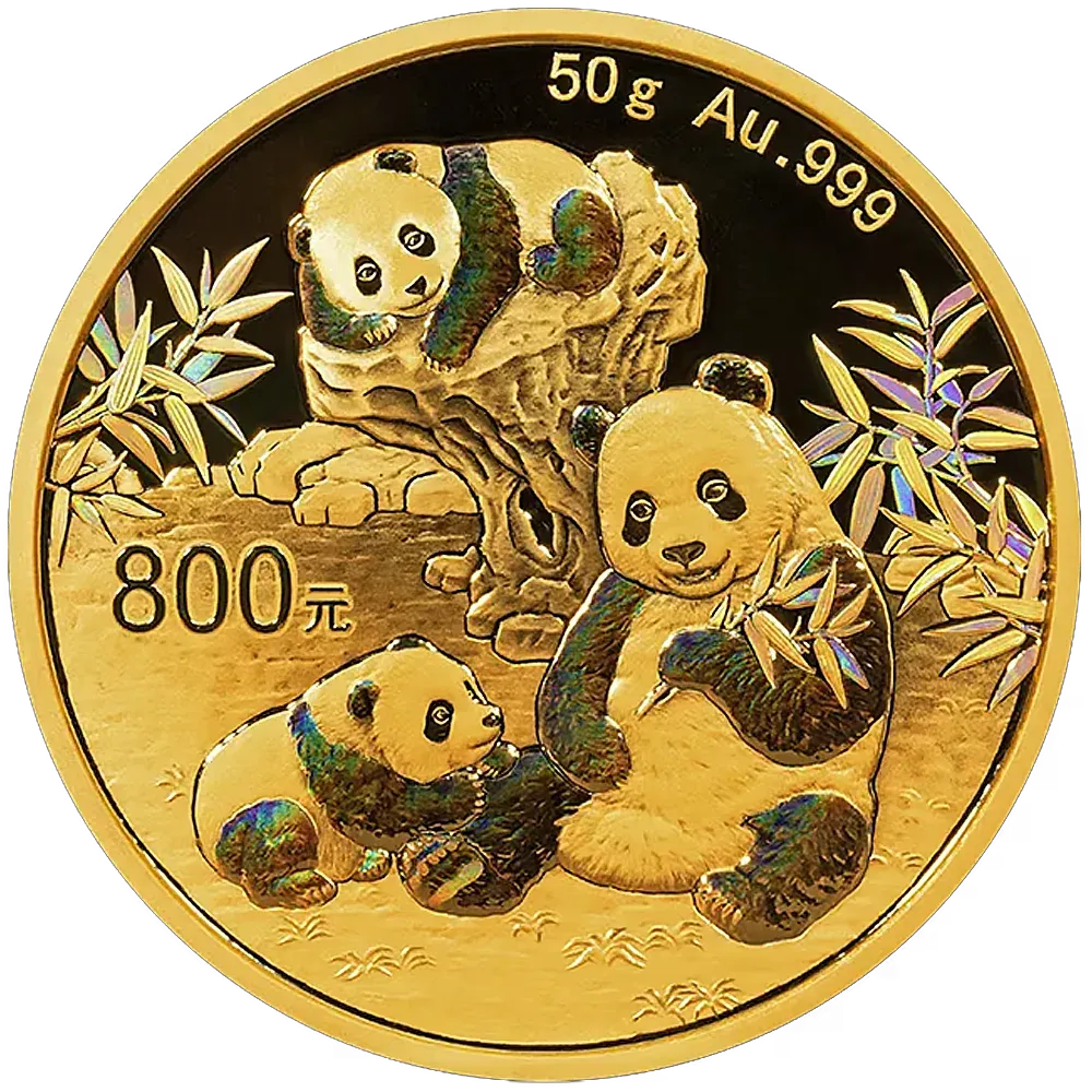 2025 China 800 Yuan 50 g .999 Gold Panda Proof Coin