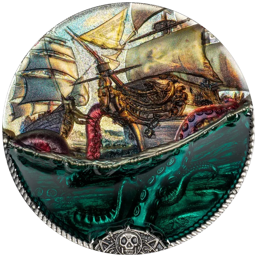 2025 Cook Islands 3 oz Silver Underwater Fantasy - Sea