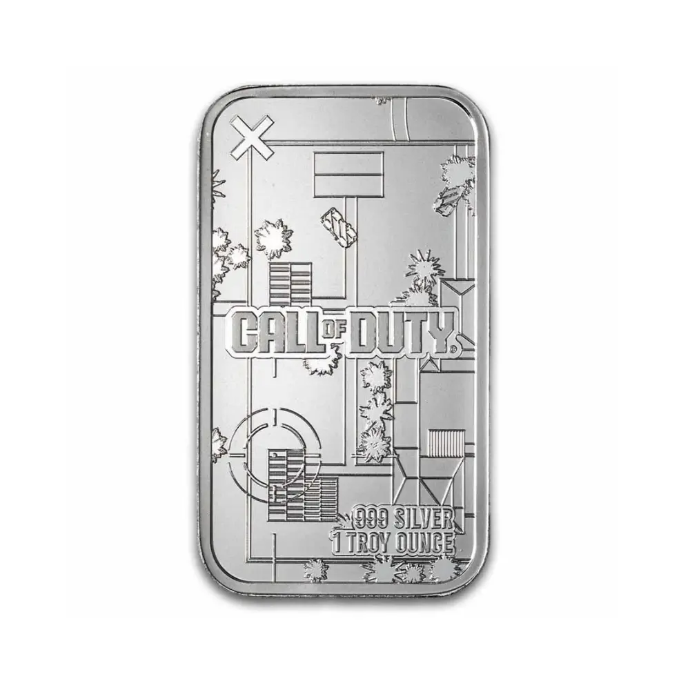 2025 PAMP 1 oz Silver Call of Duty Gingerbread Ghost Proof Like Bar in TEP