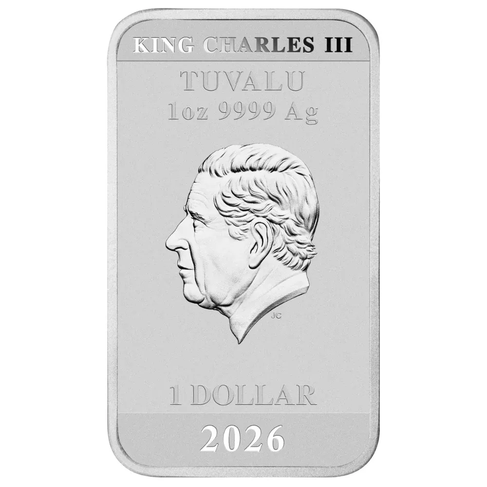 2026 Australia 1 oz Silver Stranger Things - Season 5 Coloured Rectangular Coin