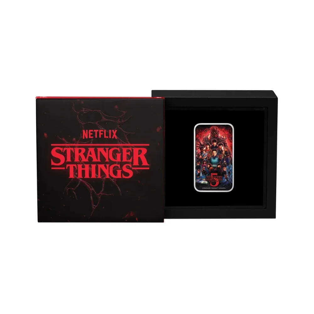 2026 Australia 1 oz Silver Stranger Things - Season 5 Coloured Rectangular Coin