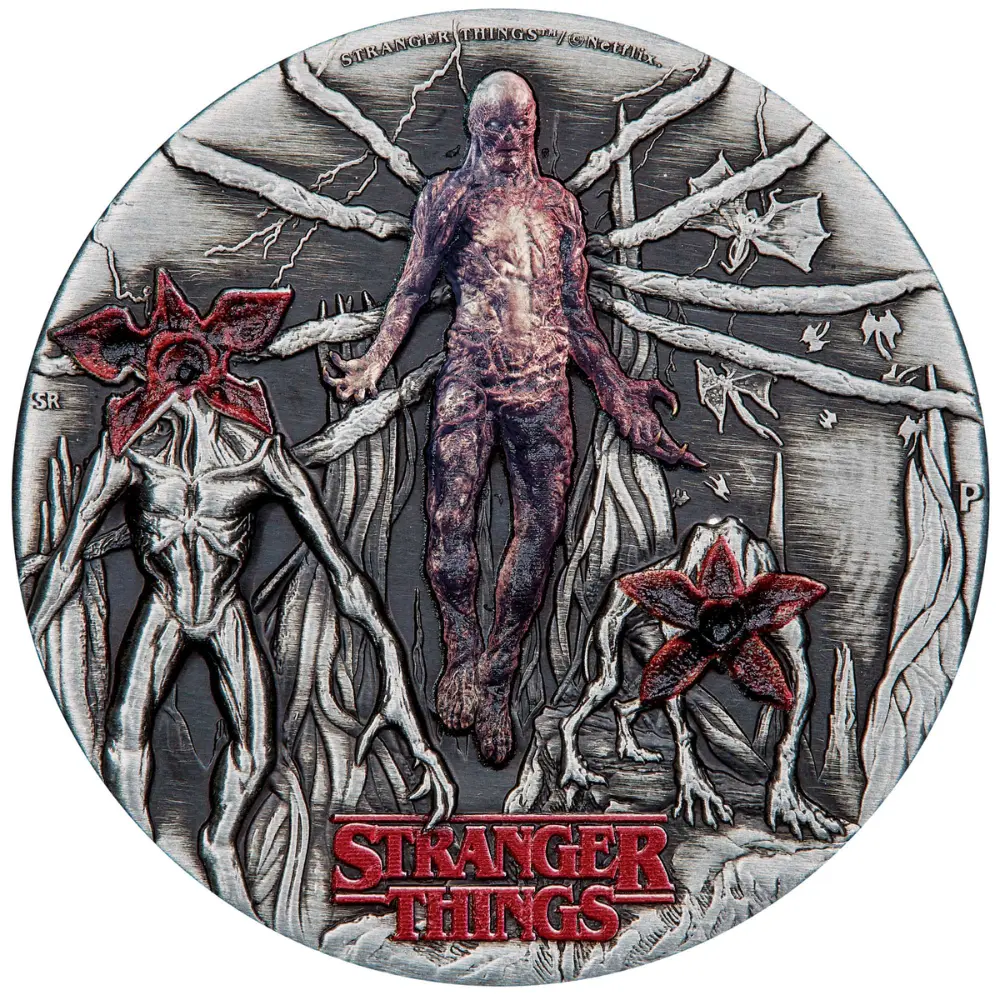 2026 Australia 2 oz Silver The Stranger Things Villains Antiqued Coloured Coin