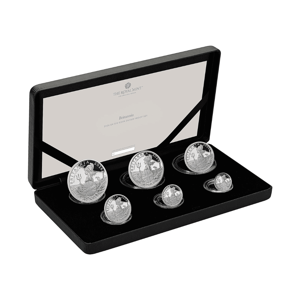 2026 Britannia UK Six-Coin Silver Proof Set - The Royal Mint