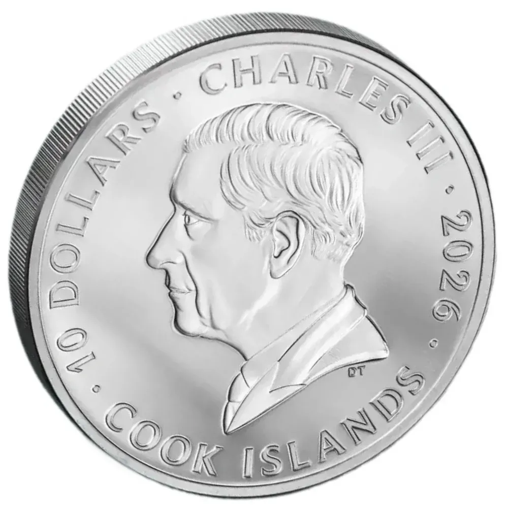 2026 Cook Islands 2 oz Silver Head vs. Heart Coloured Proof Coin