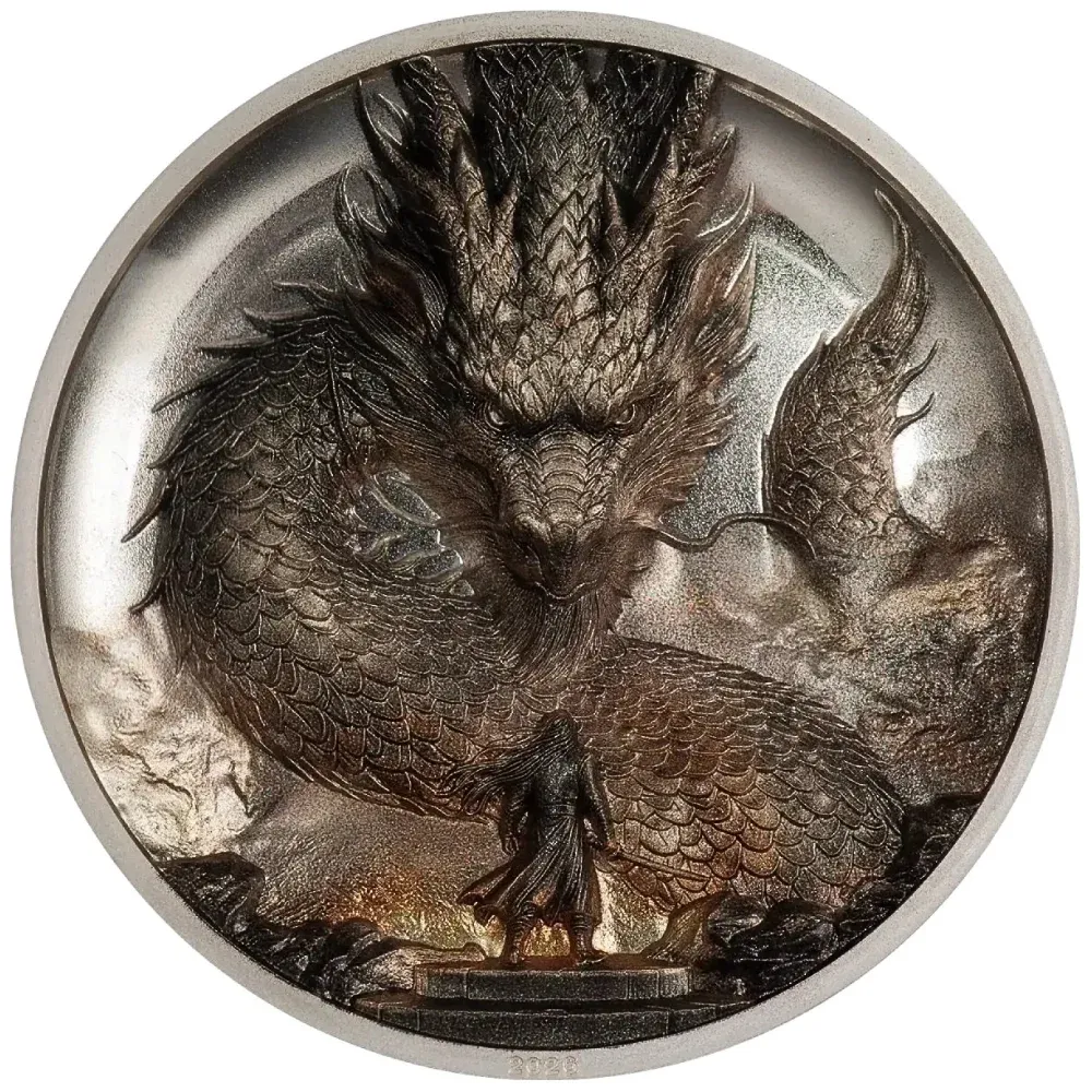 2026 Cook Islands 3 oz Silver the Thunder Dragon Coloured Proof Coin