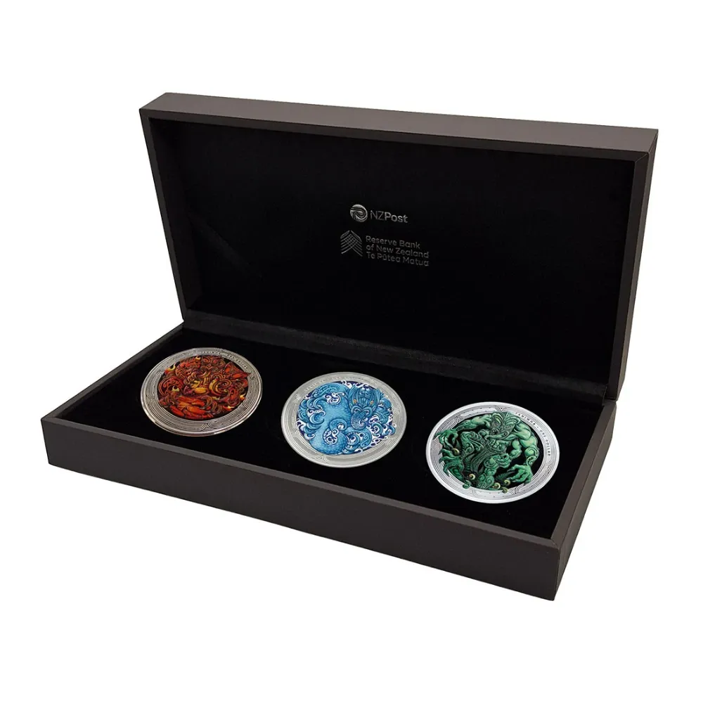 2026 New Zealand 1 oz Silver Taniwha Silver Proof Coin Set