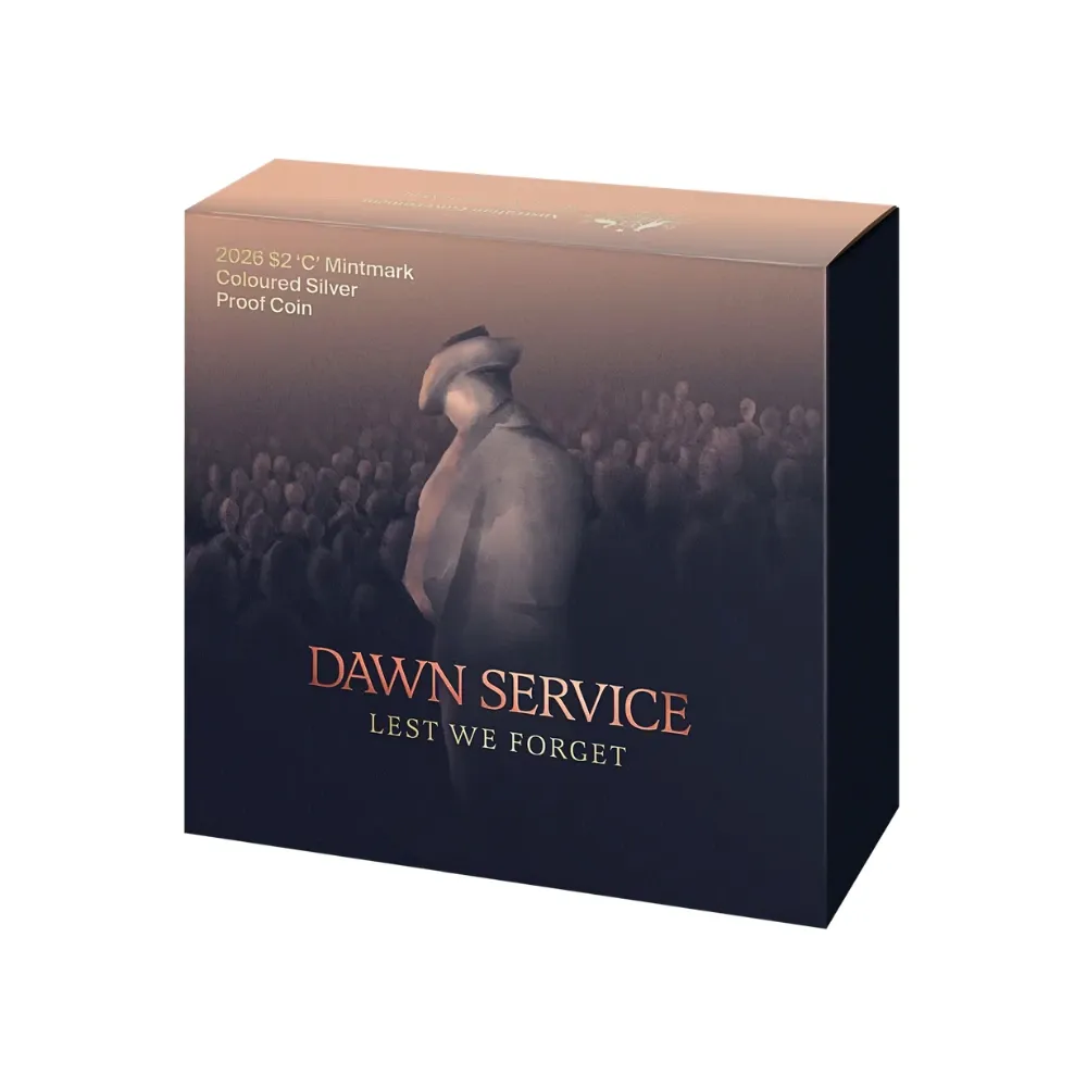 2026 RAM $2 Dawn Service ‘C’ Mintmark Coloured Silver Proof Coin