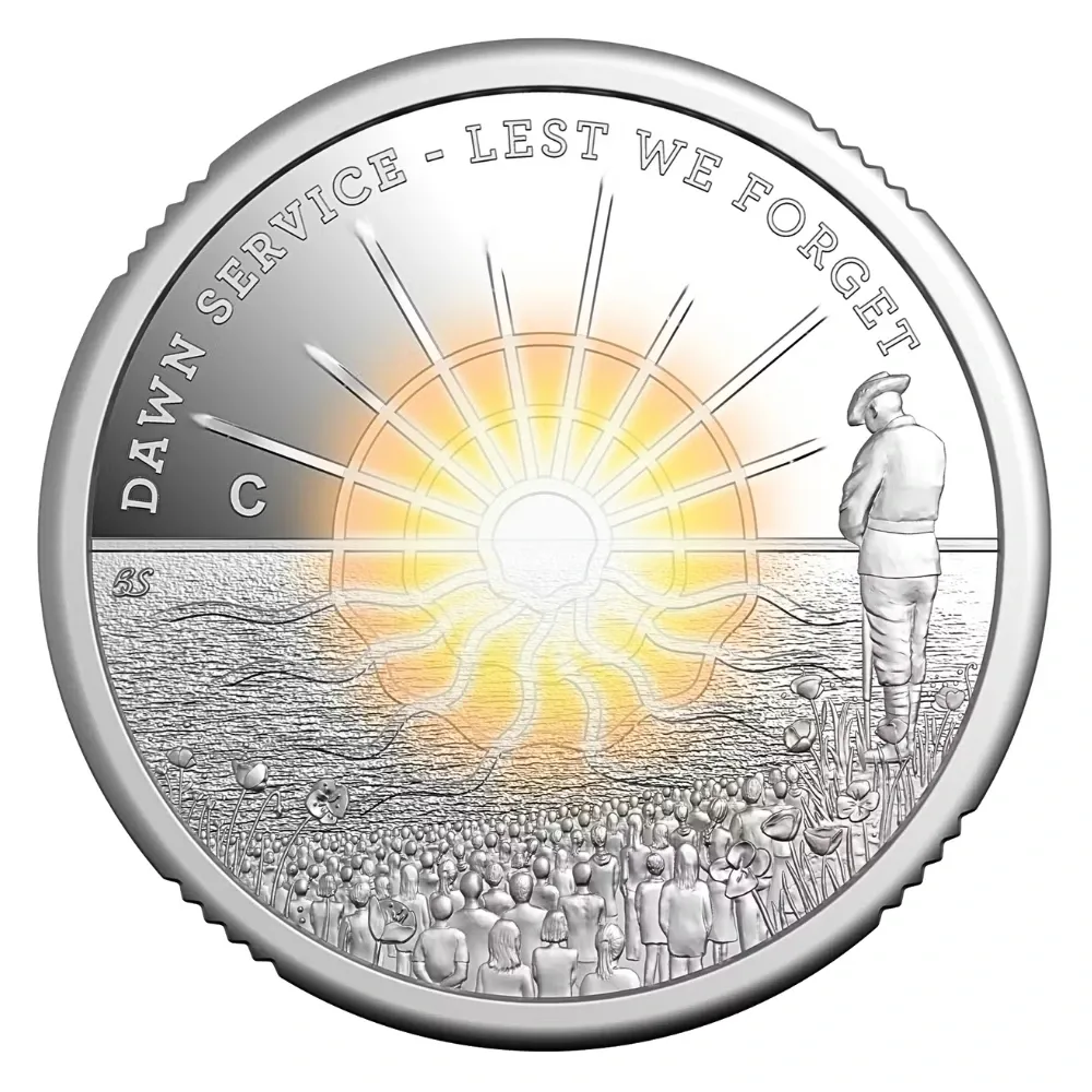 2026 RAM $2 Dawn Service ‘C’ Mintmark Coloured Silver Proof Coin