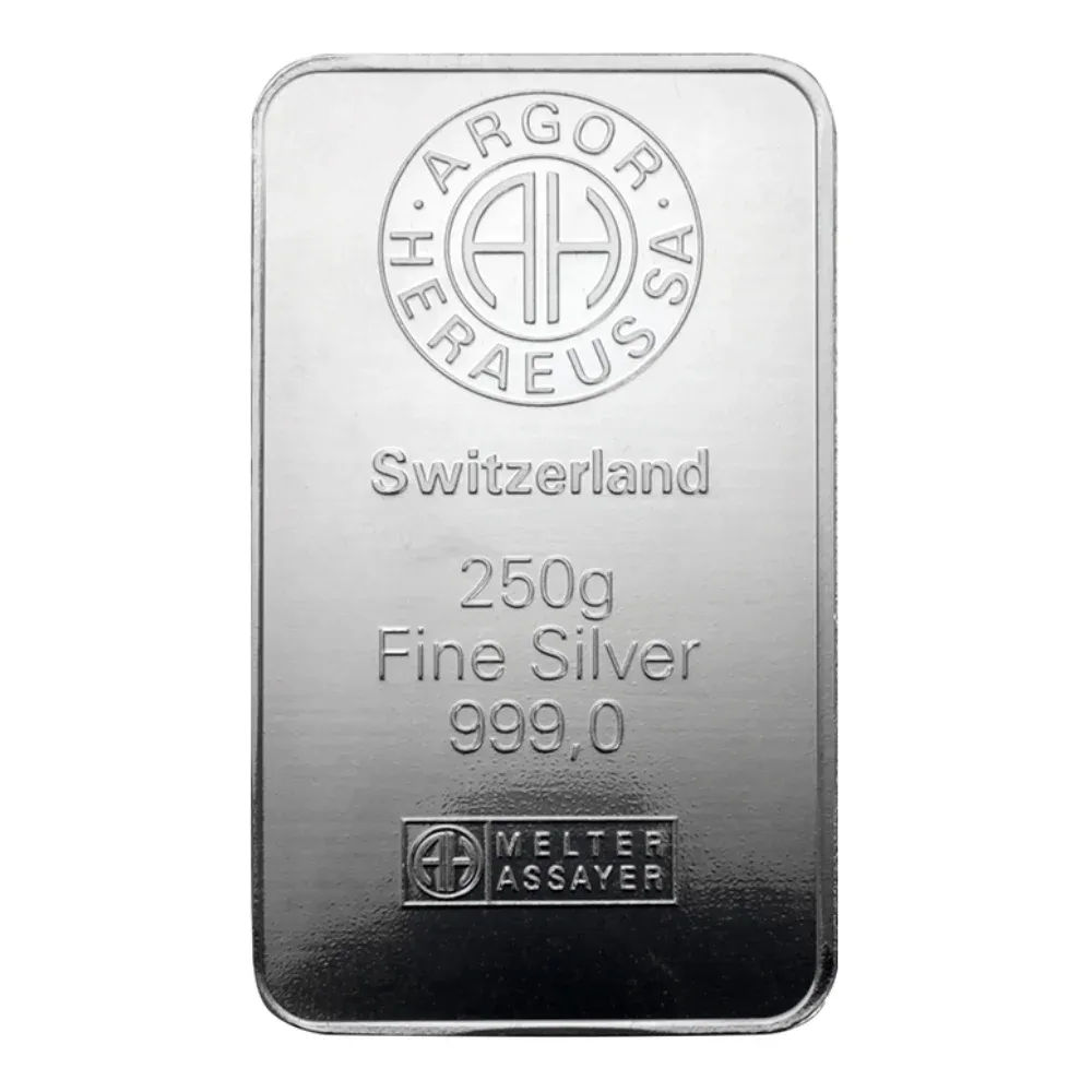 250g Argor Heraeus Silver Minted Bar