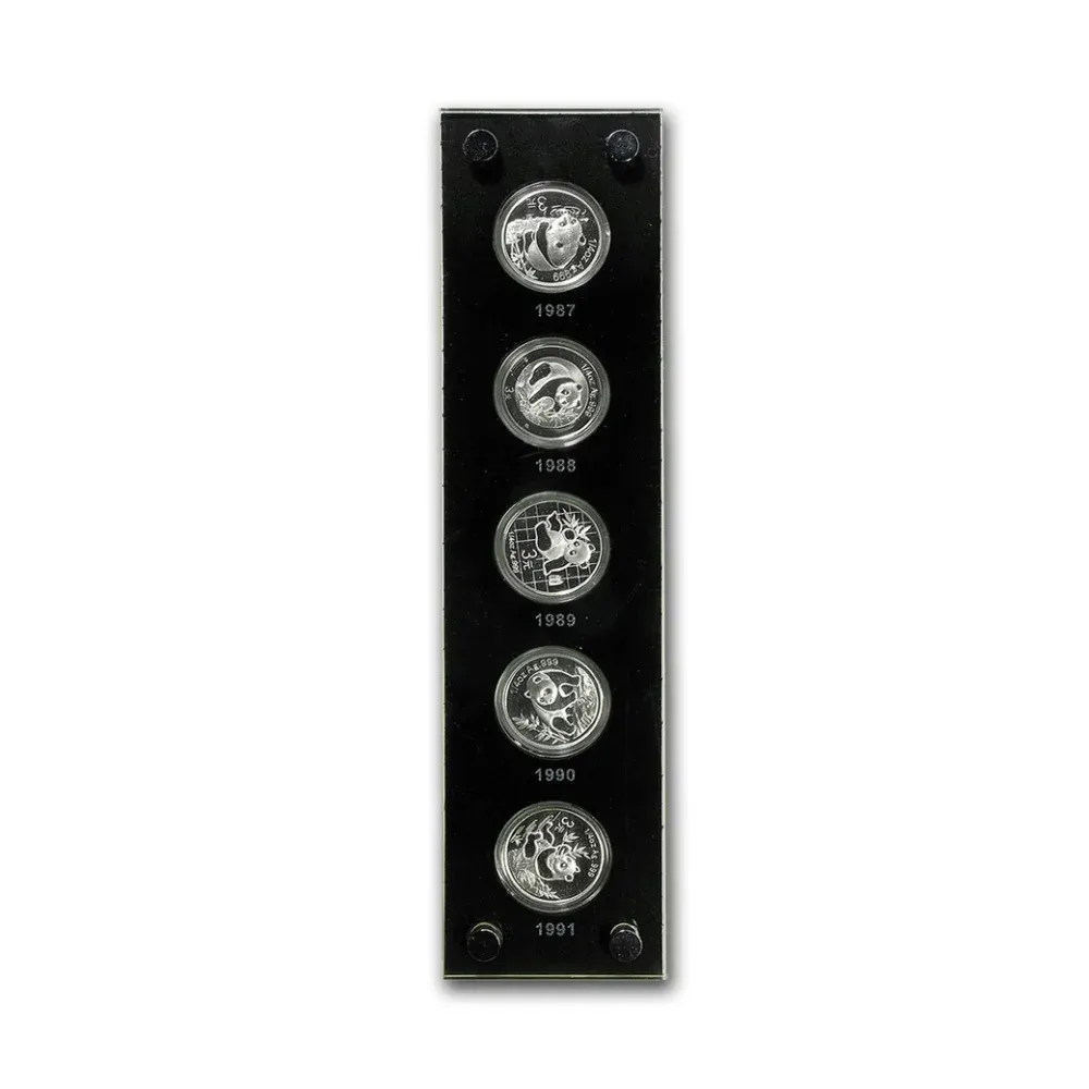 2007 China 25th Anniversary Panda 3 Yuan 1/4 oz. Silver Set (1982-2007)